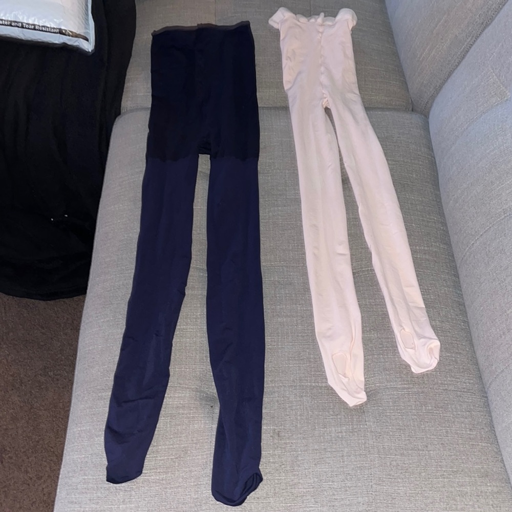 Navy Blue and Nude Pink Dance tights